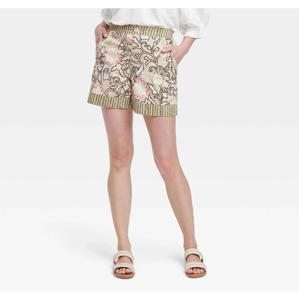 Knox Rose Women's High Rise Floral Shorts Small